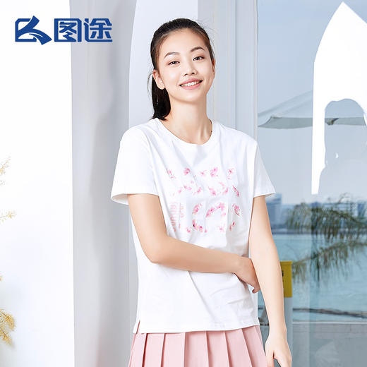 Senselead森力/女式短袖棉T恤 SSAJI82112 商品图3