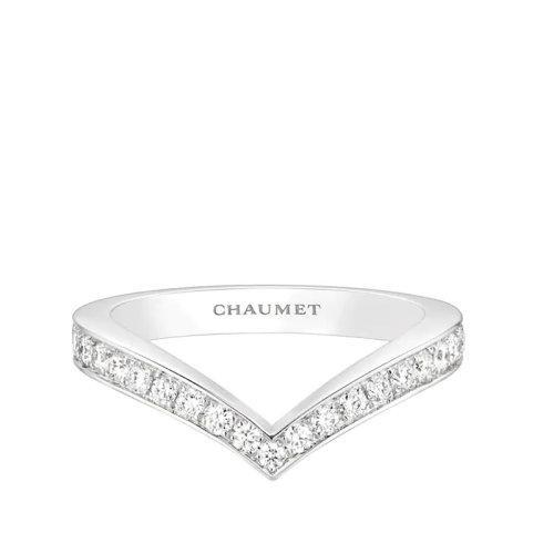 【包税】Chaumet/尚美 经典JOS?PHINE系列 18k金白金约瑟芬皇后钻石戒指 083590 商品图0