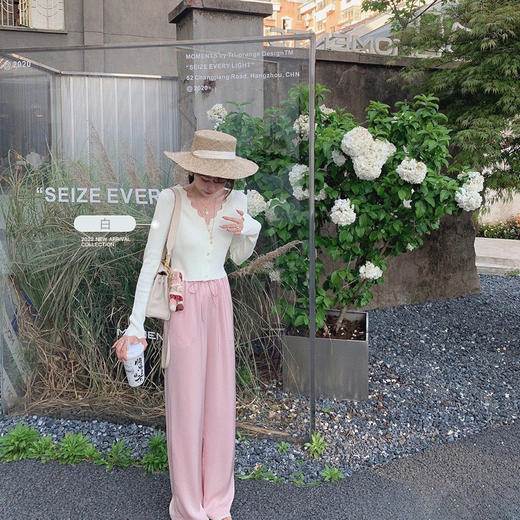 金蘑菇菇【小贝壳防晒衫】修身显瘦治愈色设计感轻薄v领针织开衫 商品图4