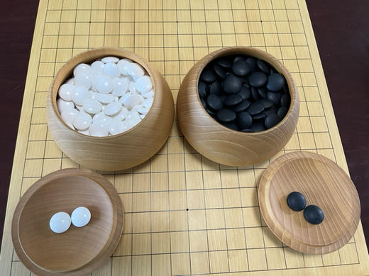 28号实用印蛤碁石配实木原色枣木罐 商品图5