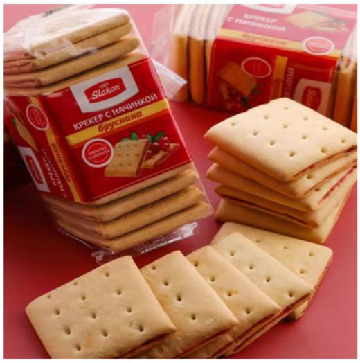 【中欧班列精选】WWJ俄罗斯进口  斯拉贡牌的夹心饼干 三种口味 商品图7