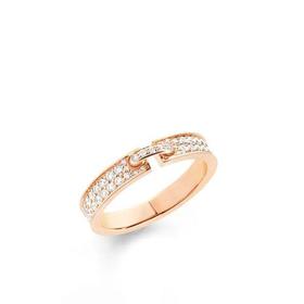 【包税】Chaumet/尚美 经典LIENS ?VIDENCE系列 18k金玫瑰金誓?缘满钻戒指083605