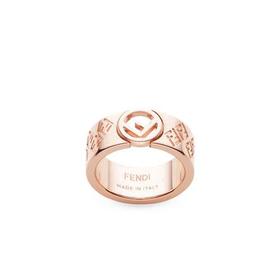 【包税】FENDI/芬迪 2021春夏新款 F IS FENDI系列 女士玫瑰金金属fendi图标雕花FF图案 8AG796A6FFF0CJ4
