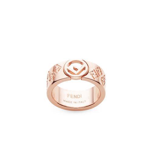 【包税】FENDI/芬迪 2021春夏新款 F IS FENDI系列 女士玫瑰金金属fendi图标雕花FF图案 8AG796A6FFF0CJ4 商品图0