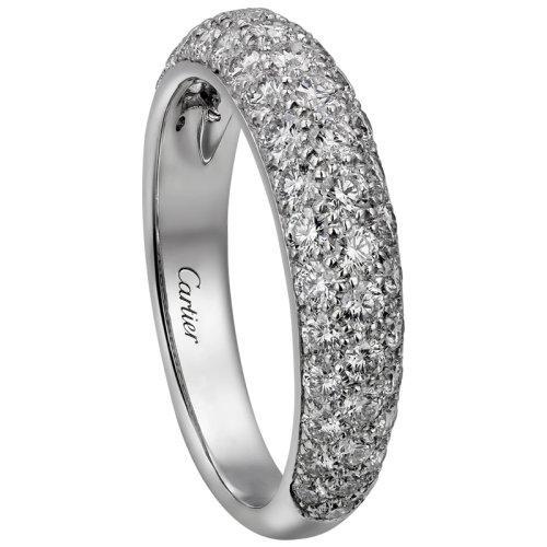 【包税】CARTIER/卡地亚 ETINCELLE系列 18K金白金镶嵌55颗明亮式切割钻石 结婚求婚订婚戒指B4216800 商品图1