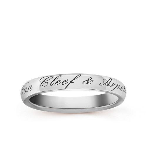 【包税】Van Cleef & Arpels/梵克雅宝 经典Alliance Tendrement系列 铂金Signature戒指婚素环简约戒指环VCARO9Y500 商品图1