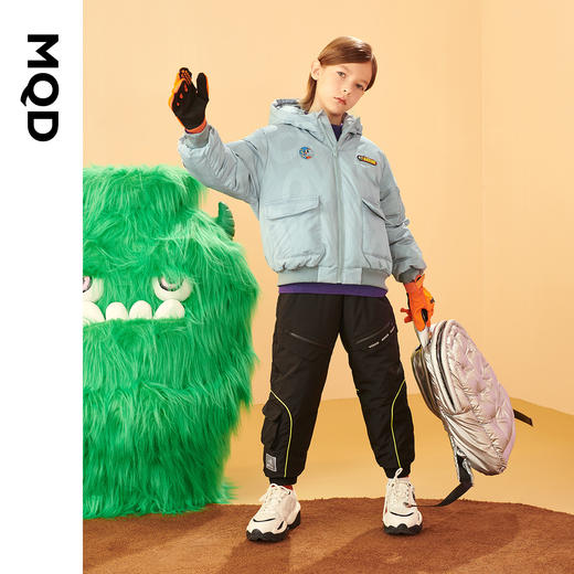 【MQD】童装男童加厚保暖运动大口袋冬款白鸭绒裤子 商品图1