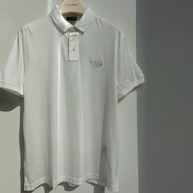 EMPORIO ARMANI 阿玛尼 男士棉质短袖 POLO衫 白色 3L1FFZ 1JUVZ 0101