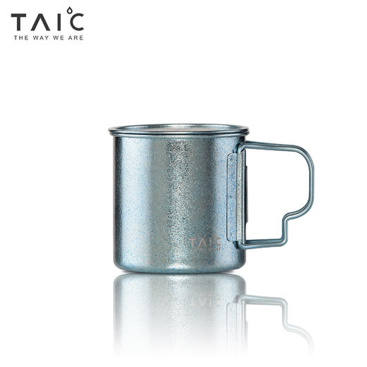 【TAIC 太可】纯钛马克杯 带盖咖啡杯子家用轻奢情侣水杯创意折叠办公室 商品图1