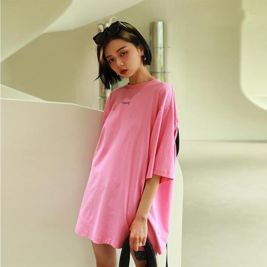 【时尚又新颖的T恤】黛唯梵 夏季大码飘带爱心短袖T恤女，宽松设计感小众上衣ins潮热卖 商品图3