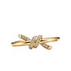 【包税】Tiffany & Co./蒂芙尼 22春夏新款 Knot系列 18K金 黄金色 镶钻绳结戒指GRP11992 商品缩略图0