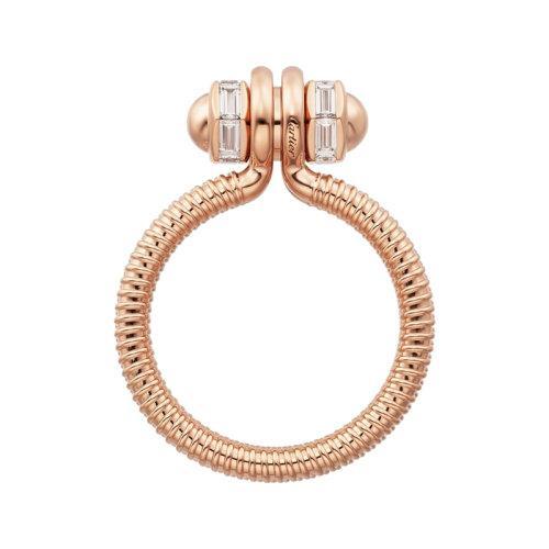 【包税】CARTIER/卡地亚 21新款 ?CROU DE CARTIER系列 18k金玫瑰金钻石螺母戒指 B4231800 商品图1