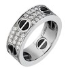 【包税】CARTIER/卡地亚 经典款LOVE 18K金白金陶瓷钻石戒指 镶嵌66颗明亮式切割钻石B4207600 商品缩略图1