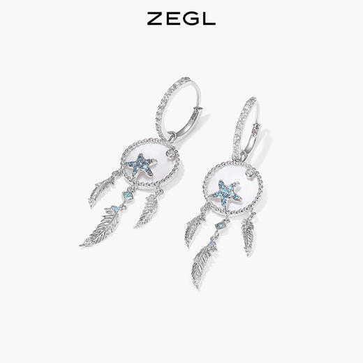 ZEGL设计师环岛日记系列海星捕梦网耳环女小众设计感高级耳钉耳饰 商品图4