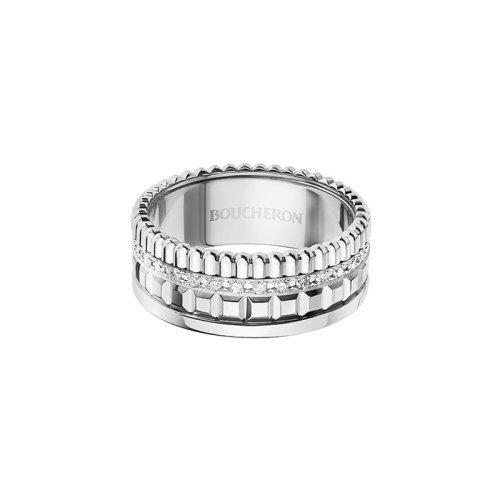 【包税】预售一个月发货 BOUCHERON/宝诗龙 quatre radiant系列 小号18k金白金33颗圆形钻石戒指 JRG02486 商品图0