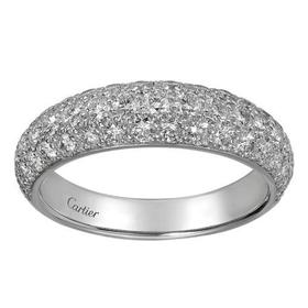 【包税】CARTIER/卡地亚 ETINCELLE系列 18K金白金镶嵌55颗明亮式切割钻石 结婚求婚订婚戒指B4216800