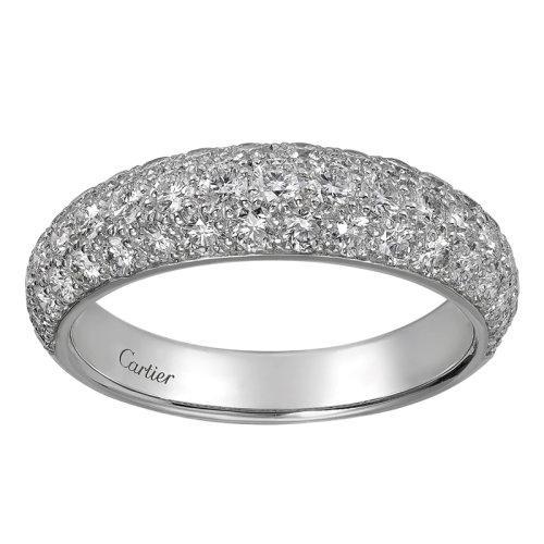 【包税】CARTIER/卡地亚 ETINCELLE系列 18K金白金镶嵌55颗明亮式切割钻石 结婚求婚订婚戒指B4216800 商品图0
