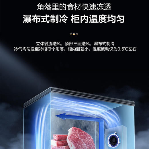海尔（Haier）180升商用家用卧式一级能效风冷无霜冷柜 -38℃深冷速冻 冷藏冷冻转换 智能控温BC/BD-180WEGU1 商品图6