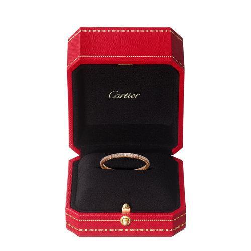 【包税】CARTIER/卡地亚 ?tincelle de Cartier系列 18K金玫瑰金镶嵌49颗明亮式切割钻石 简约排钻结婚求婚订婚戒指B4210500 商品图1