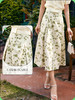 OLrain法式高级穿搭碎花半身裙女夏季2022新款高腰气质a字伞摆裙 商品缩略图3