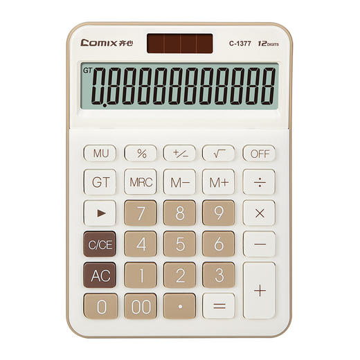 齐心 C-1377 电子计算器中号计算机白色 商品图1