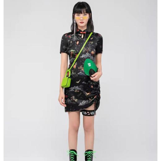 2022春夏国潮印花短袖旗袍FGGA0026精品女装 商品图2