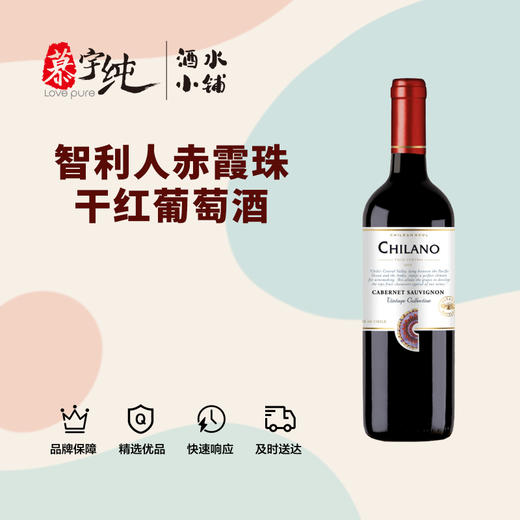 智利人赤霞珠干红葡萄酒 商品图0