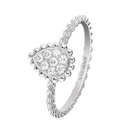 【包税】BOUCHERON/宝诗龙 serpent bohème系列 18k金白金8颗圆形钻石XS型戒指 JRG02195