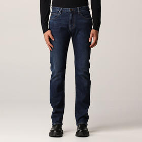 EMPORIO ARMANI 阿玛尼 男士棉质徽标印花休闲牛仔裤 蓝色 8N1J45 1G0LZ 0942