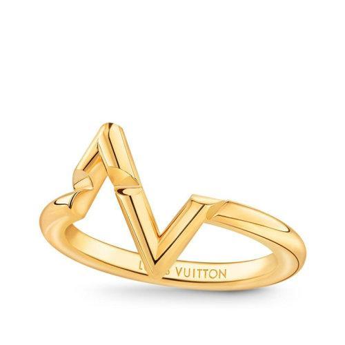 【包税】Louis Vuitton/路易威登 Volt系列 18K金黄金徽标字母组合造型戒指Q9Q32D 商品图0