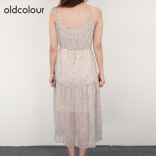 oldcolour21夏高腰显瘦连衣裙别致时尚清新碎花长裙N24104458 商品图3