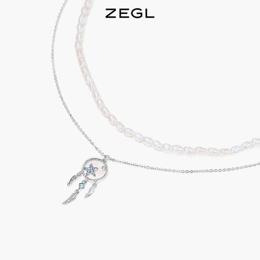 ZEGL设计师环岛日记系列925纯银海星捕梦网项链女轻奢小众锁骨链 商品图5