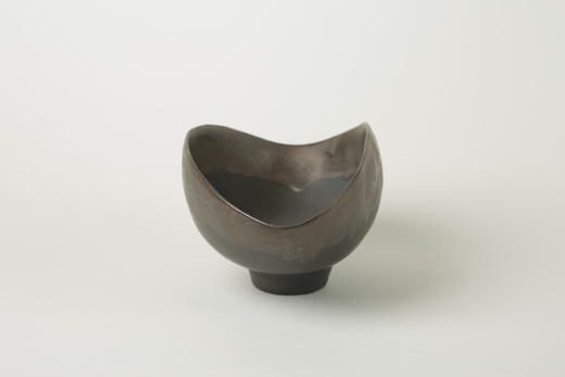 安藤雅信 黒結晶釉掛分异形鉢 商品图2