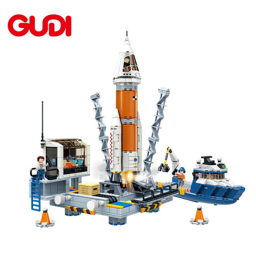 【礼盒装】古迪8815积木航天积木飞机发射中心679pcs益智拼插玩具 航天飞机发射中心/神舟-十号/探路登陆车/亚特兰蒂斯发射中心/大力神火箭装载车 商品图14