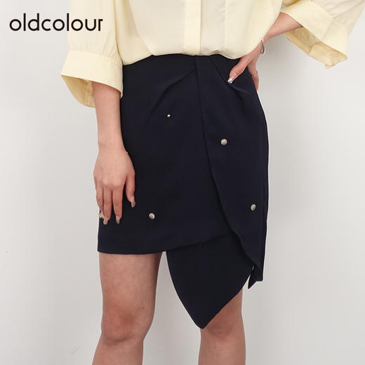 oldcolour21夏高腰显瘦包臀时尚通勤休闲半身裙N24061441 商品图1