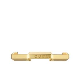 【包税】GUCCI/古驰 2021春夏新款 Link to Love系列 18k金黄金Gucci铭文镜面效果戒指 662194J85008000