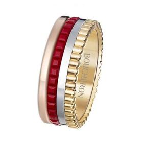 【包税】BOUCHERON/宝诗龙 quatre系列 小号18k金白金黄金玫瑰金红色版戒指 JRG03020