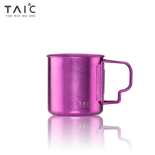 【TAIC 太可】纯钛马克杯 带盖咖啡杯子家用轻奢情侣水杯创意折叠办公室 商品图5