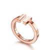 【包税】Tiffany & Co./蒂芙尼 经典Tiffany T系列 18K金玫瑰金简约T形设计方形戒指指环GRP07782 商品缩略图1