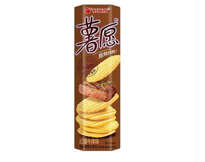 好丽友薯愿薯片*红酒牛排味/清新番茄味104g 商品图1