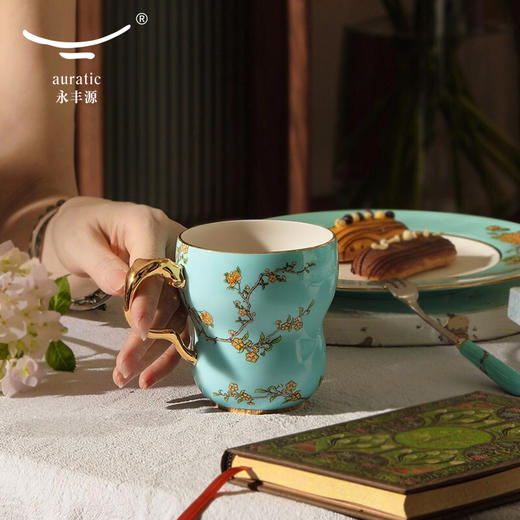 【彼达思】国瓷永丰源 夫人瓷西湖蓝280ml兰心单杯 商品图1