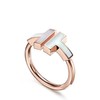 【包税】Tiffany & Co./蒂芙尼 经典Tiffany T系列18K金玫瑰金镶嵌珍珠母贝T形图案Wire戒指指环GRP11094 商品缩略图1
