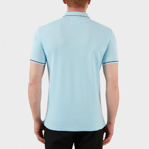 EMPORIO ARMANI 阿玛尼 男士棉质徽标印花短袖 POLO衫 蓝色 8N1FB3 1JPTZ 0781 商品图1