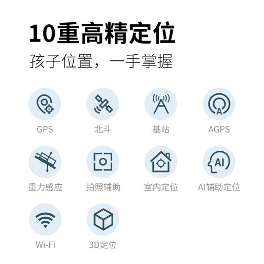 【超值】360儿童电话手表10X 微信QQ儿童手表版 10重定位 超长续航 4G全网通20米防水高清视频通话手表男女孩 海盐蓝 商品图4