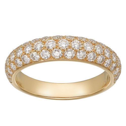 【包税】CARTIER/卡地亚 ETINCELLE系列 18K金黄金镶嵌55颗明亮式切割钻石 结婚求婚订婚戒指B4220500 商品图0