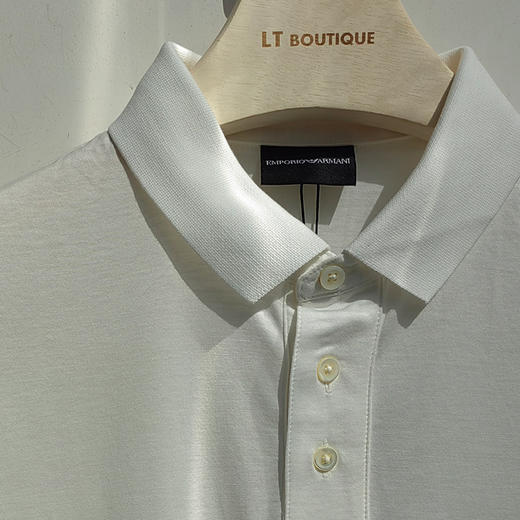 EMPORIO ARMANI 阿玛尼 男士棉质短袖 POLO衫 白色 3L1FFZ 1JUVZ 0101 商品图1