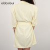 oldcolour21夏气质显瘦翻领西装收腰绑带设计连衣裙N24101447 商品缩略图3