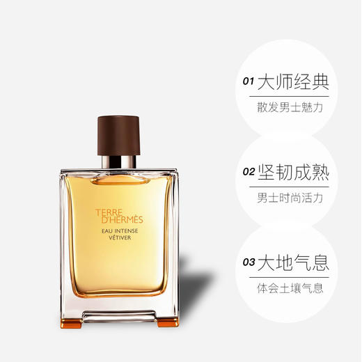 Hermes/爱马仕大地馥郁香根草淡香精香水木质清新持久50/100ml 商品图0