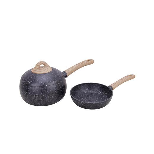 AMERCOOK 阿米尔别致系列小球锅多功能汤锅+煎锅套装 极速料理 聚油聚热 多炉灶通用 商品图4