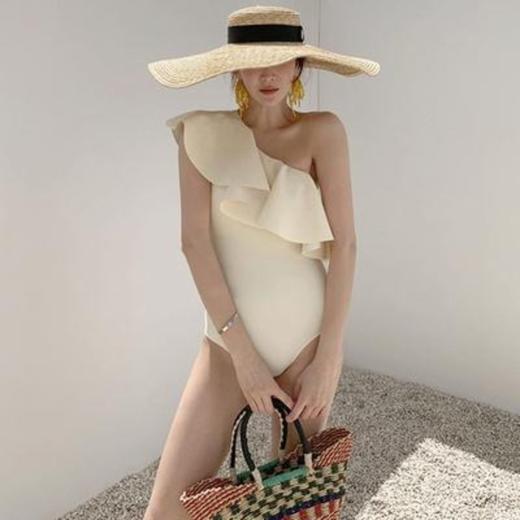 【荷花边连体泳衣】黛唯梵 比基尼连体泳衣女 性感韩国ins风 荷叶边露背网红lest泳装 商品图4